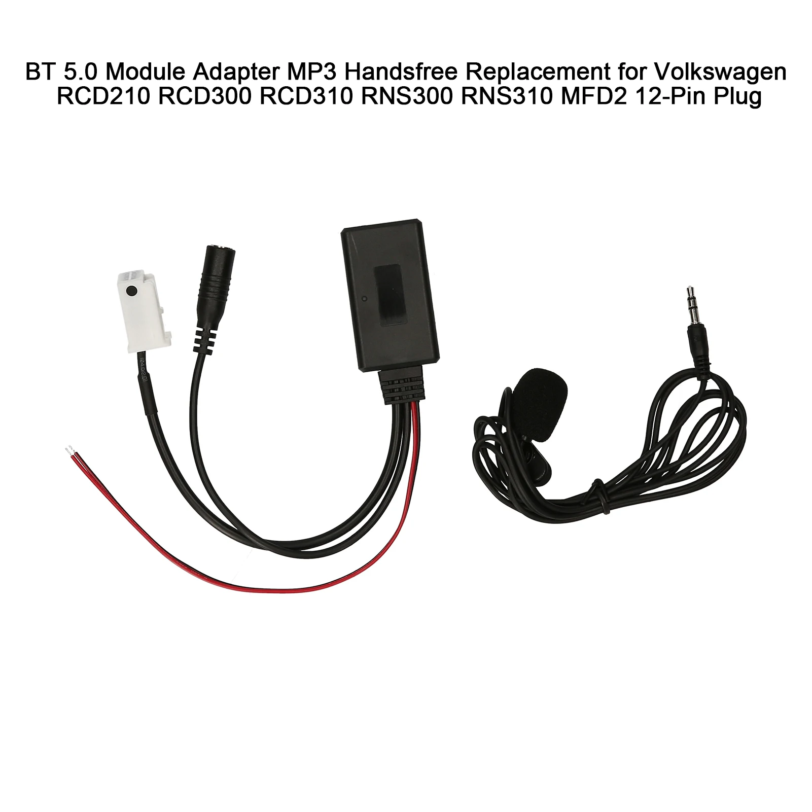 BT 5.0 Modulis Adapteri MP3 Brīvroku Nomaiņa RCD210 RCD300 RCD310 RNS300 RNS310 MFD2 12-Pin Spraudni