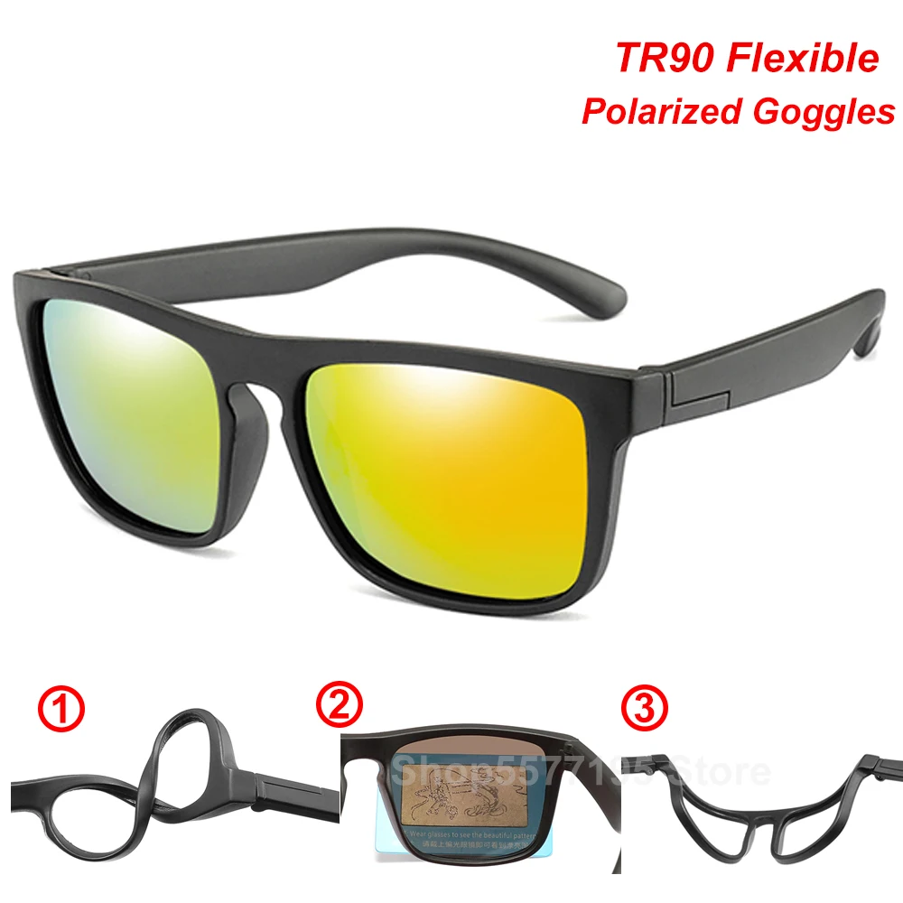 Ir 2021. TR90 Bērnu Laukumā Polarizētās Saulesbrilles, Bērniem Droša Silikona, Saules Brilles Meitenes Zēni UV400 Laka Spogulis Gafas de sol