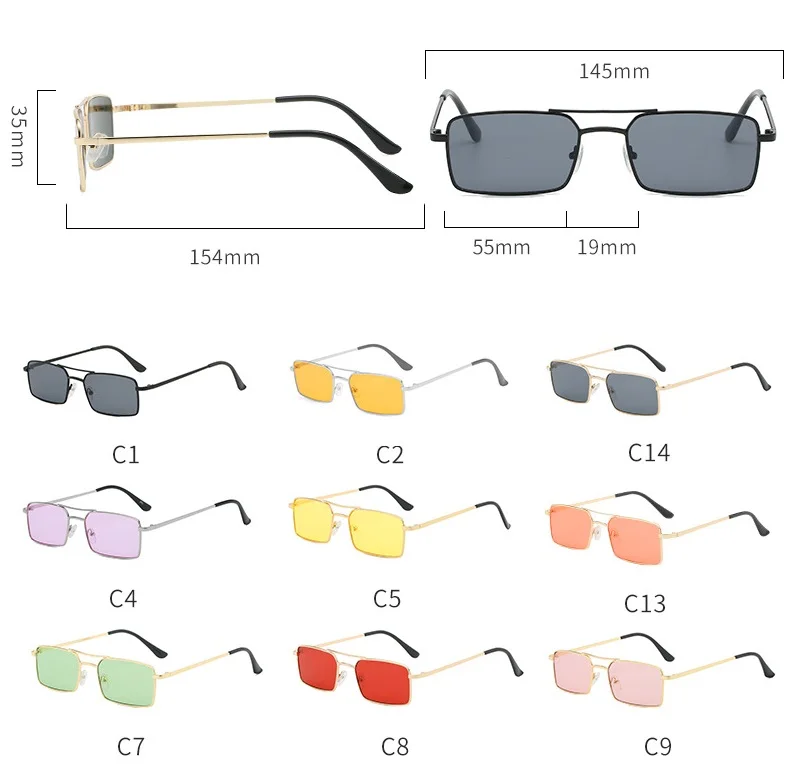 Ir 2021. Taisnstūra Retro Saulesbrilles Sieviešu Brilles Luksusa Steampunk Metāla, Saules Brilles Vīriešu Vintage Oculos De Sol Feminino UV400