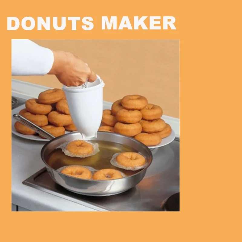 Donut Pelējuma Viegli, Ātri, Portatīvo Donut Maker Rokasgrāmata Vafeļu Dozatoru Riņķa Mašīna Vafeļu Plastmasas Viegls Deep Fry