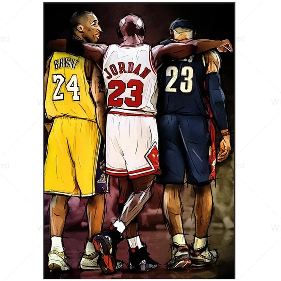 Jordans Kobe Bulls Plakātu 5D Dimanta Krāsošana Basketbola Zvaigznes Mozaīkas Diy Pilna Apaļā Dimanta Izšuvumi Krustdūrienā Home Deco