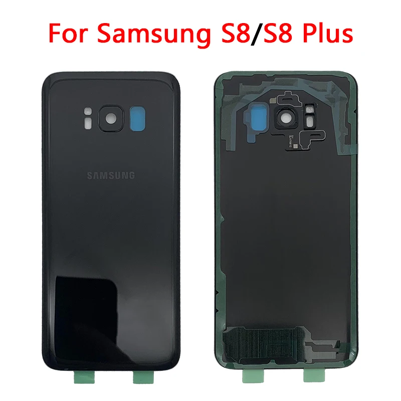 SAMSUNG Atpakaļ Akumulatora Vāciņu Samsung Galaxy S8 G950 SM-G950F S8 Plus S8+ G955 SM-G955F Atpakaļ Aizmugurējā Stikla Gadījumā + Instrumenti