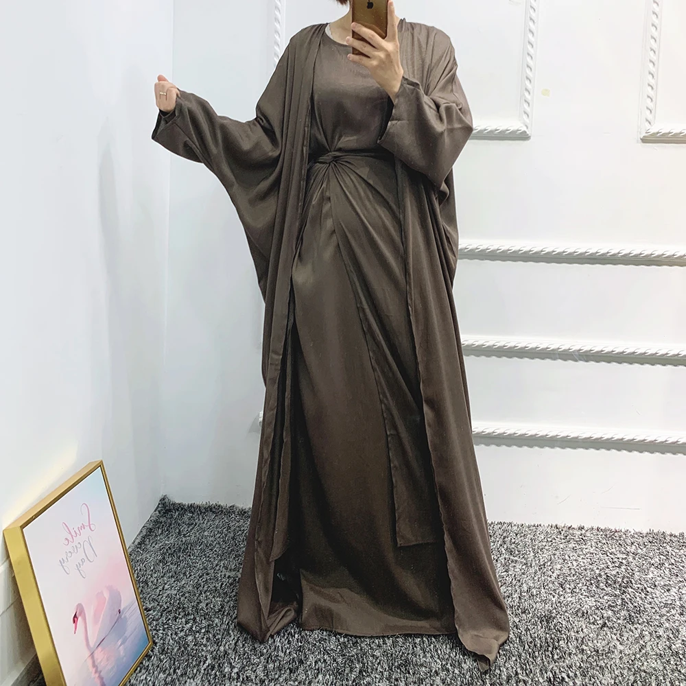 Kaftan Abaya Dubaija Turcija Islāmu Arābu Musulmaņu Tērpu Komplekti Longue Kimono Ansamblis Femme Musulmane Abayas Sieviešu Caftan Marokens