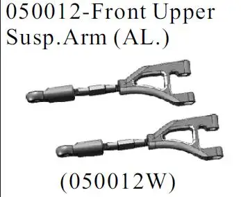 HSP piezas 050012 1/5 Hsp piezas de actualización frente a la parte superior de los brazos de suspensión para hsp coche 94054