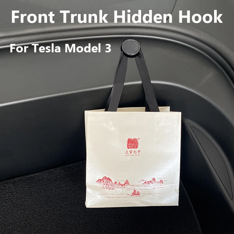 2gab Priekšējā Bagāžnieka Uzglabāšanas Paslēpts Āķis Tesla Model 3 2021 Auto Eksterjera Funkcionālo Stilu Modificēšana Piederumi