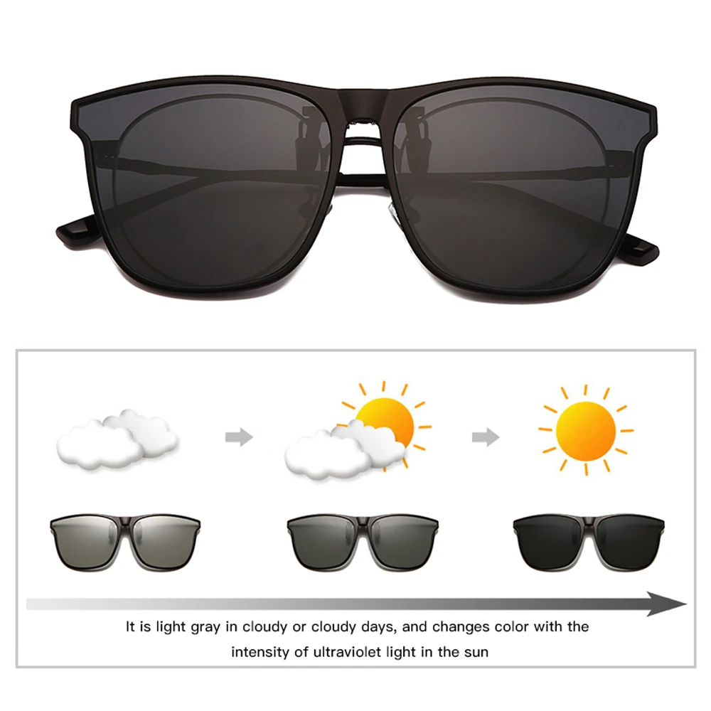 Vīriešu Flip Up Klipu par Polarizētās Saulesbrilles, Vīriešu Izmēģinājuma Photochromic Saules Brilles Sieviešu Auto Vadīšanas Brilles, Aizsargbrilles Toņos UV400