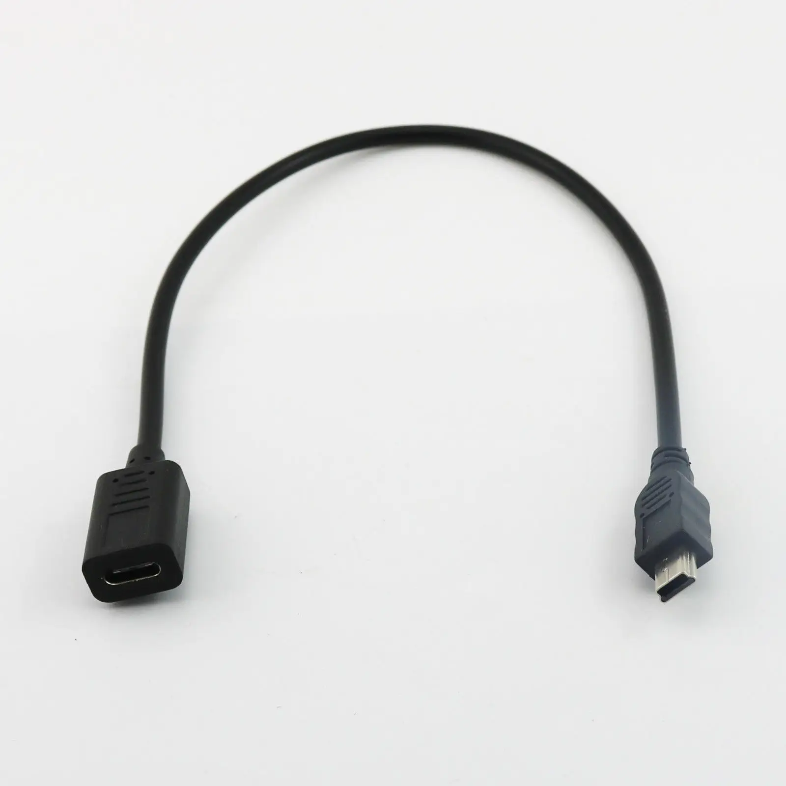 1gb USB 3.1 Tipa C Sievietes Mini USB 5Pin Vīriešu Taisni Datu Uzlādes Adaptera Kabeli 30cm