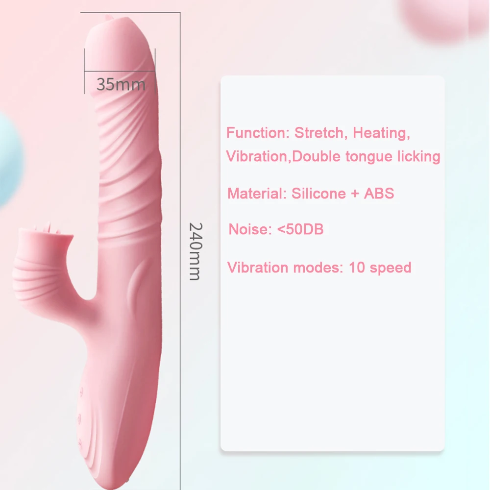 Apkures Teleskopiskie Dildo Vibratoru Klitora Stimulators Mēles Laiza Vibrators G Spot Seksa Rotaļlietas Sievietēm Orālo Licking Maksts