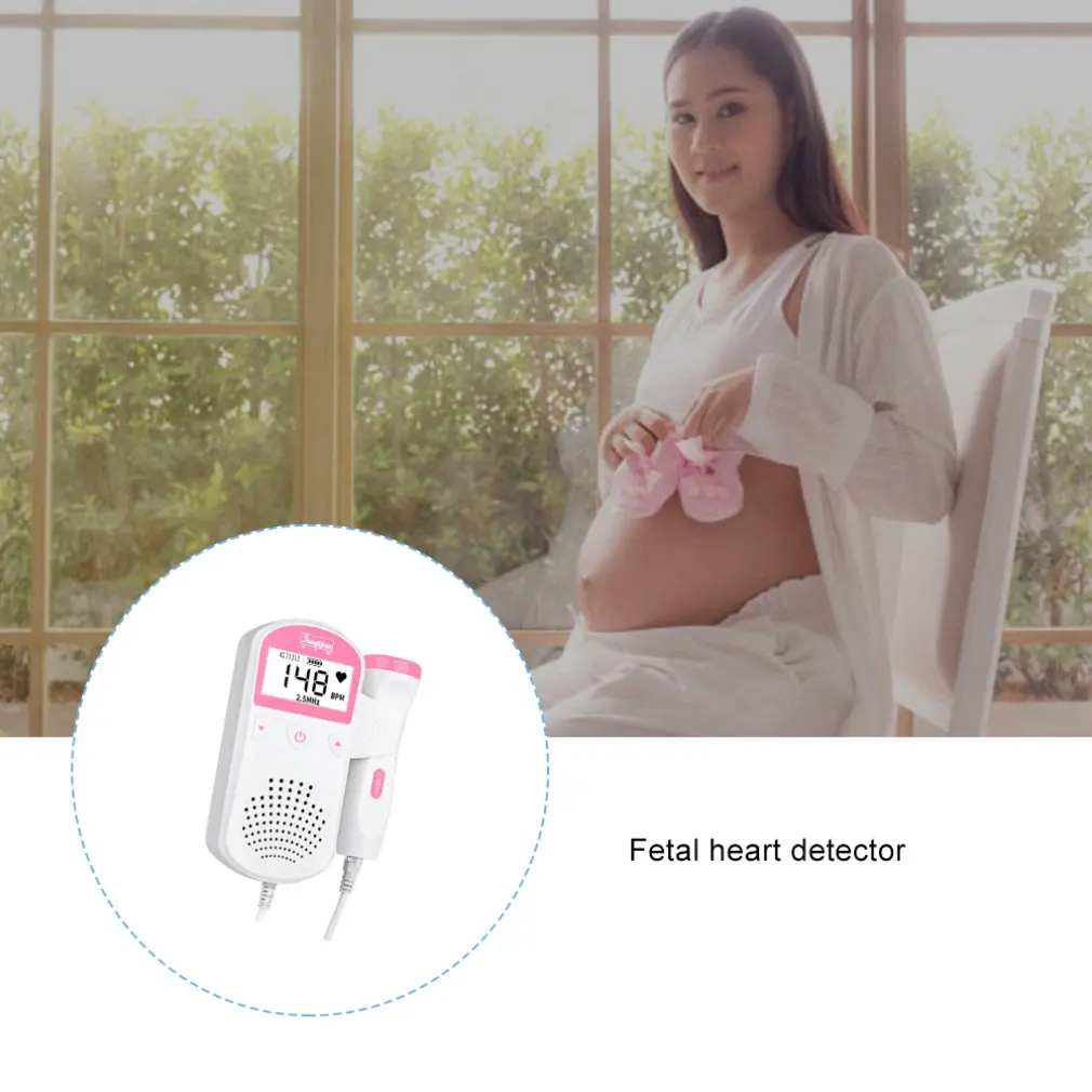 Doplera Embrija Sirds ritma Monitors LCD Displejs Ne Radiācijas Pregancy Baby & Augļa Skaņas Sirdsdarbības Detektors 1 Set