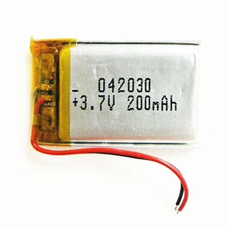 Polimēru litija baterija 3,7 V, 402030 042030 200mah var pielāgot vairumtirdzniecības kvalitātes sertifikāciju