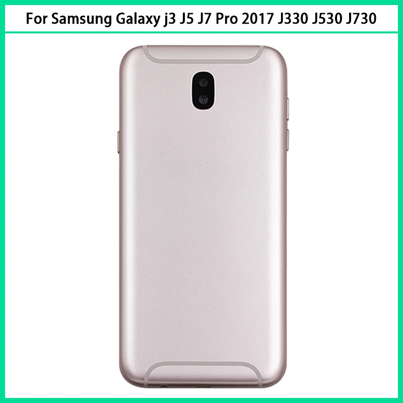 Samsung Galaxy J330 J530 J730 Metāla Vidū Rāmja Akumulatora Vāciņu Aizmugurējo Durvju j3 J5 J7 Pro 2017. Gadam Mājokļu Gadījumā Ar Pogām Aizstāt