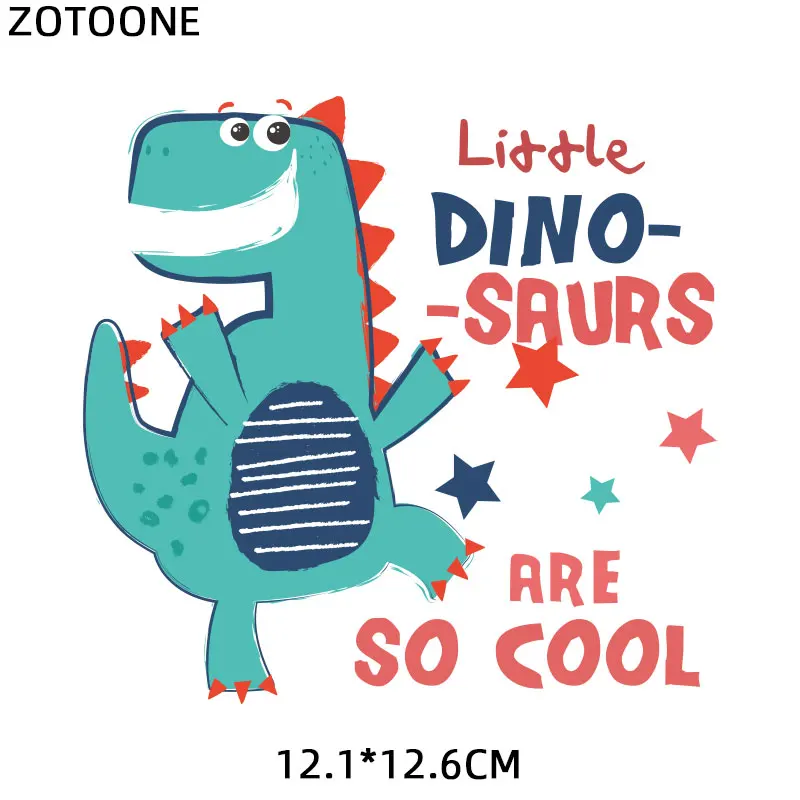ZOTOONE Karikatūra Dinozauru Dzelzs par Cute Dzīvnieku Siltuma Nodošanu Apģērbu Programmas 