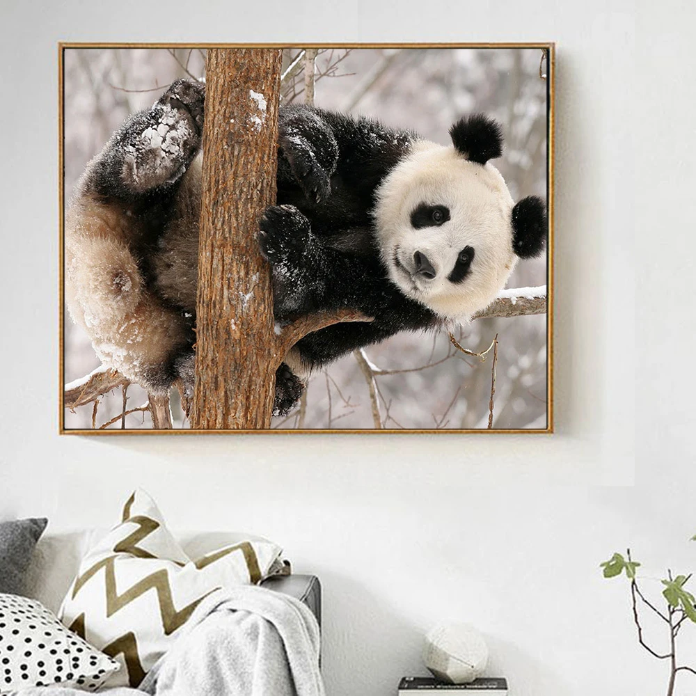 Evershine Dimanta Krāsošana Dzīvniekiem Pilnu Kvadrātveida Dimanta Izšuvumi Panda Cross Stitch Komplekta Attēlu Rhinestones Dimanta Mozaīkas Mākslas