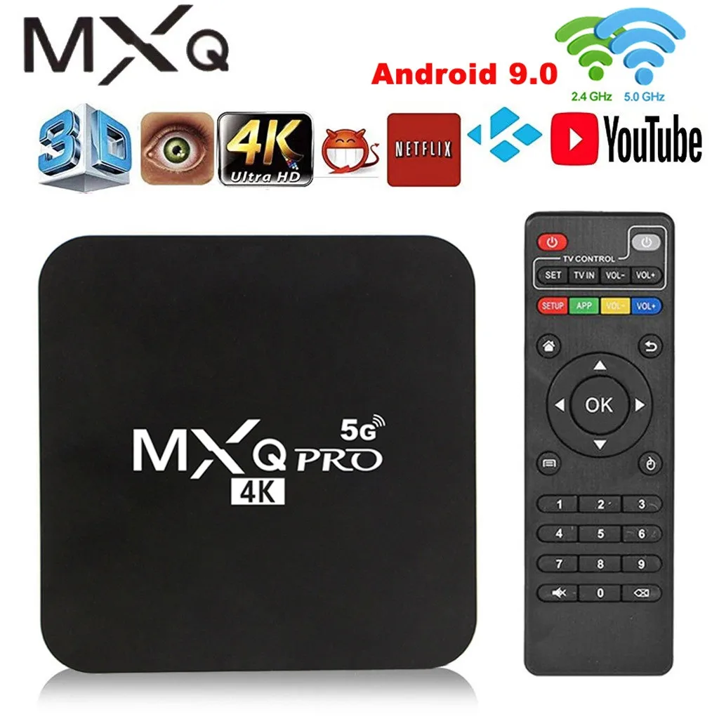 Mxq Pro 4k 2.4 g/5ghz Wifi Android 9.0 Četrkodolu Smart Tv Kastē Media Player 1g+8g Wifi Android 9.0 Četrkodolu Smart Tv Kastē Media