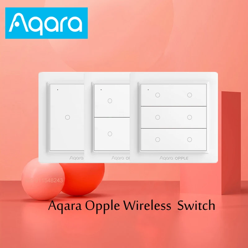 Xiaomi Aqara Opple Zigbee Bezvadu Smart Switch Smart Home App Kontroles Sienas Slēdzis Mijia App Apple Homekit Aqara Slēdzis