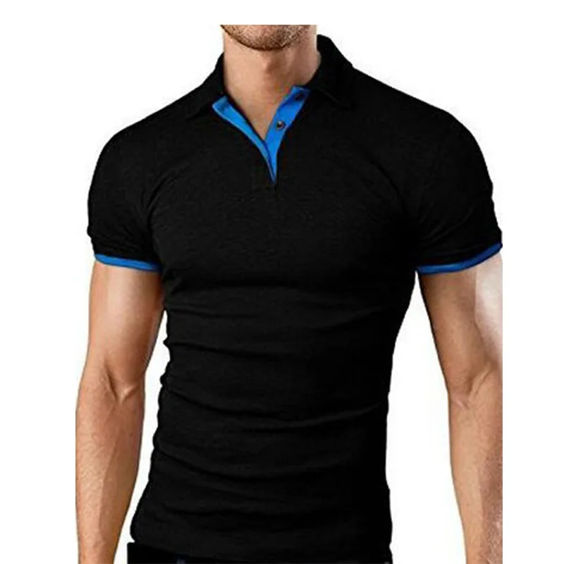 Ir 2021. Zīmolu Vasaras Jauno Vīriešu T-krekls Atloks Gadījuma Īsām piedurknēm Izšūšanas T-krekls Vīriešu vienkrāsainu Džemperi, Topi, T-krekls