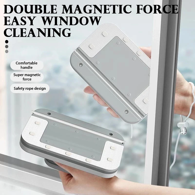 Silikona Double-sided magnētisko Stikla Tīrītājs logu tīrītājs logu Tīrīšanas Birsti, skrāpi Logu Mazgāšanas ABS/magneticubber