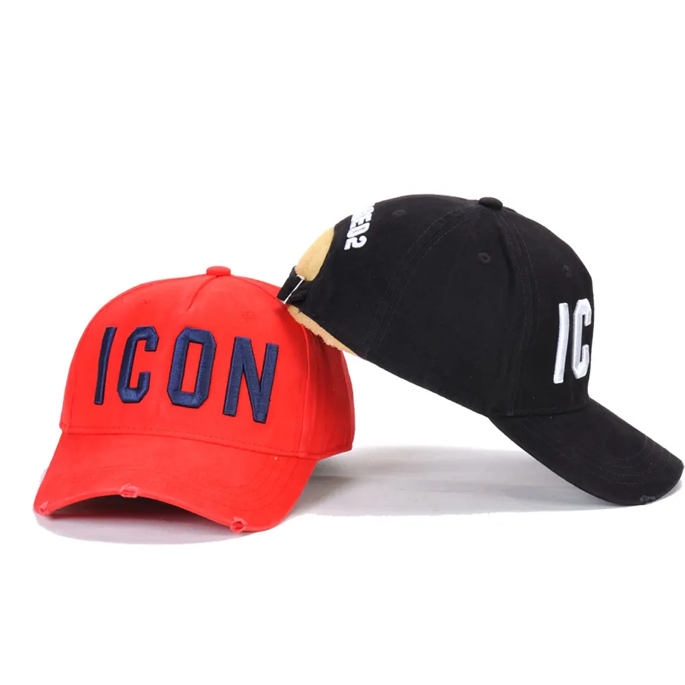 DSQ ir 2021. kokvilnas dizainers hip hop cepuri kravas automobiļa vadītājs cepuri tētis cepuri ikona, cepure, regulējams vīriešu un sieviešu Snapback Gorras melns
