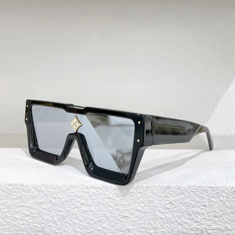 Liels rāmis viengabala lēca, dimanta baltā apdare acetāta rāmis atstarojošs objektīvs taisnstūra vīriešu saulesbrilles Z1485E modes wo