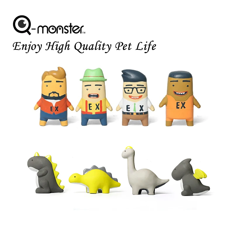 Kanāda Q-Monster pet suns, rotaļlietas lateksa vokālā dinozauru kaķis, suns bērnu rotaļlietas