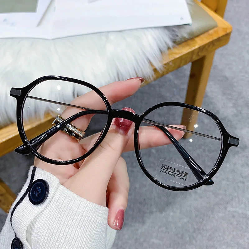 Ir 2021. Jaunu Zīmolu Dizaina Sievietes Brilles Cilvēks Klasika Vintage Anti-Zilā Modes Brilles Liels Rāmis Apaļas Plastmasas Brilles