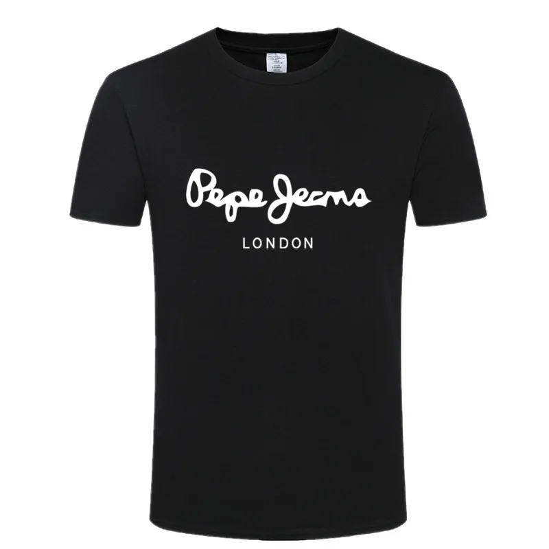Ir 2021. Jaunākās Pepe-Džinsi-Londona Logo T-Krekls Vasaras Vīriešu /Sieviešu Īsām Piedurknēm Populārs t-veida Krekls Topi Unisex