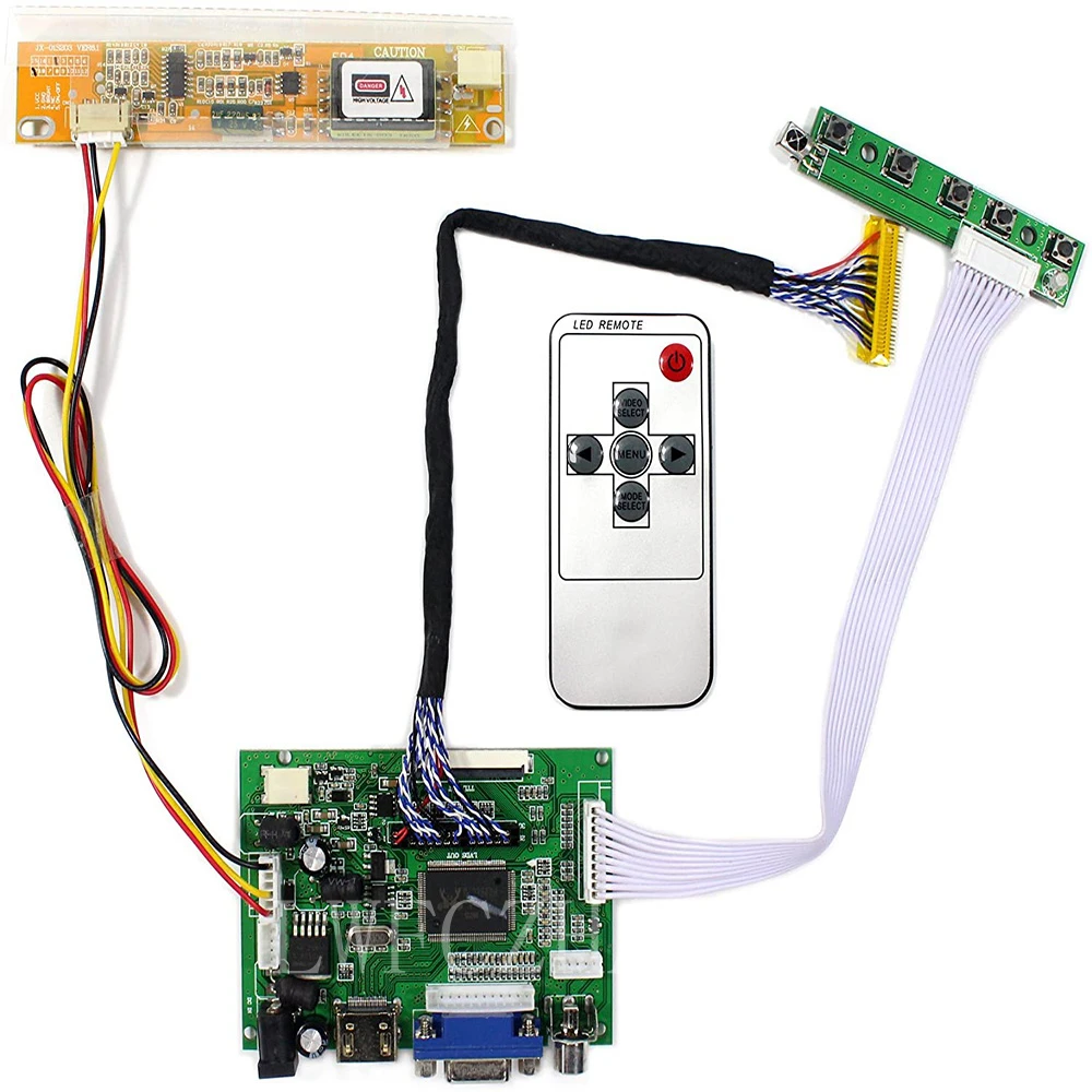 HDMI+VGA Kontroles padomes Monitoru Komplekts LTN154X3-L01 N154I2 LCD LED ekrānu Kontrolieris Valdes Vadītāja