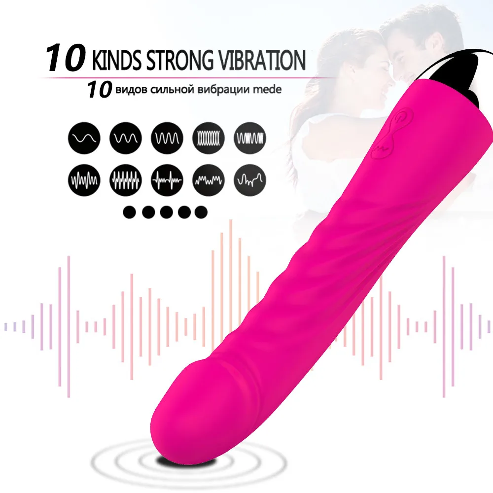 Penis, Vibrators Seksa Rotaļlietas G Spot Silikona Dildo10 Režīmi Vibrador Klitora Massager Sieviešu Masturbator Orgasmu Seksa Mašīna Ūdensizturīgs