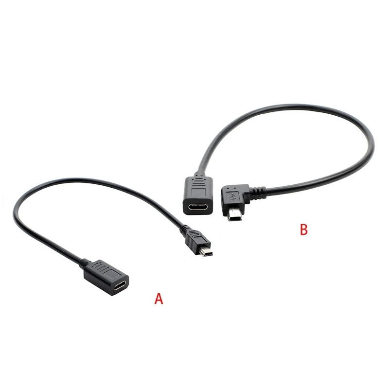 C tipa Sievietes Mini USB Vīrietis Adaptera Kabelis Atbalsta Uzlādes un Datu Sinhronizācijas Mobilo Tālruni, Tabletes Kamera Uzlādes Konversijas