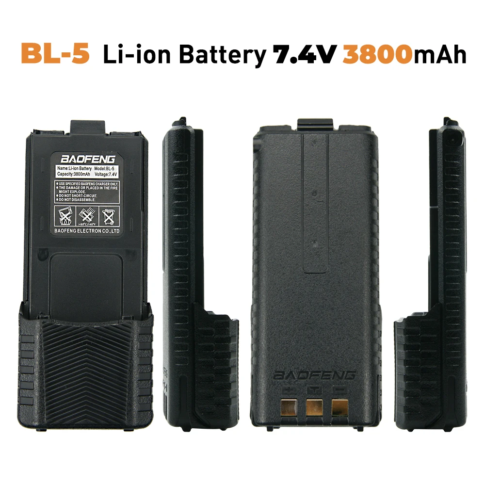 BL-5L 7.4 V 3800mAh Pagarināts Akumulatoru UV-5R UV-5RIII UV-5RA UV-5RB UV-5RE BF-F8HP Sērijas Radio Akumulatoru ar USB Lādētāja Vads