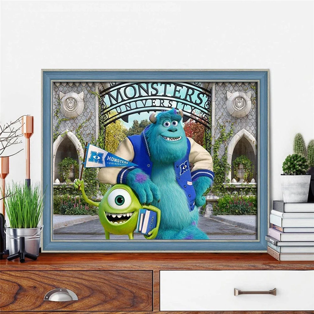 Disney Dimanta Krāsošana Dimanta Izšuvumi Krustdūrienā Komplekti Monster Kompānija Mākslas 5D DIY Mozaīkas Kvadrātveida, Apaļas Mājas Apdare
