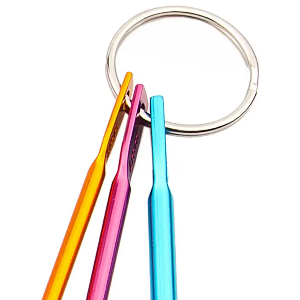 Karstā Pārdošanas 3 Izmēriem 1 Komplekts Keychain Āķi, DIY Multicolour Amatniecības adāmadatas Mini Alumīnija Tamborēšanas Āķis
