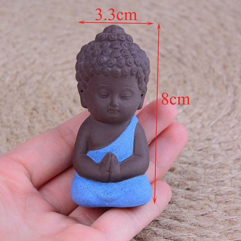 1GB Budisms Nelielas Statujas, Nedaudz Meditācijas Mūks Miniatūrs Kuģis, Budas Statujas, Māla Mini Ķīniešu Budisms Zen Mūku