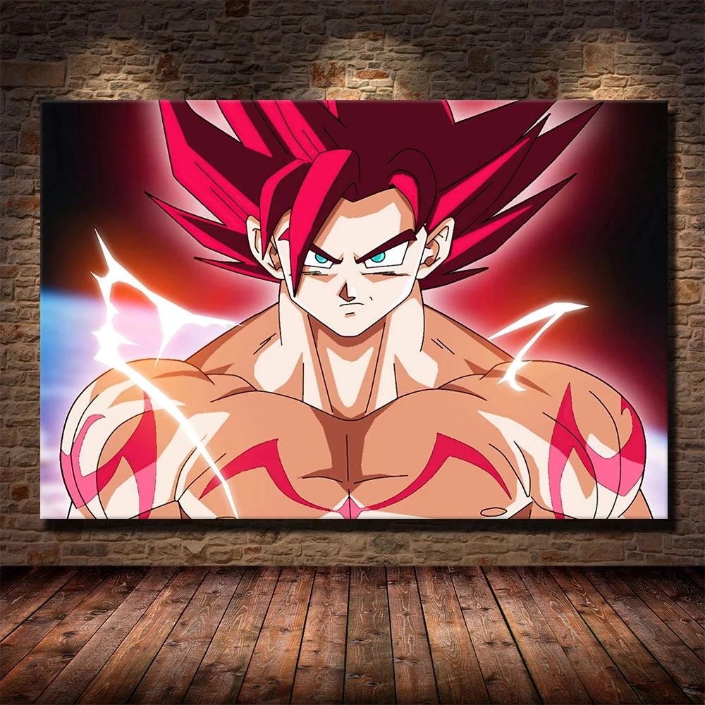 Mājas Dekori Izdrukas Anime Goku Krāsošana Ziemeļvalstīm Bildes Sienu Mākslas Moduļu Gleznas Plakāts, Mūsdienu Gultas Fona