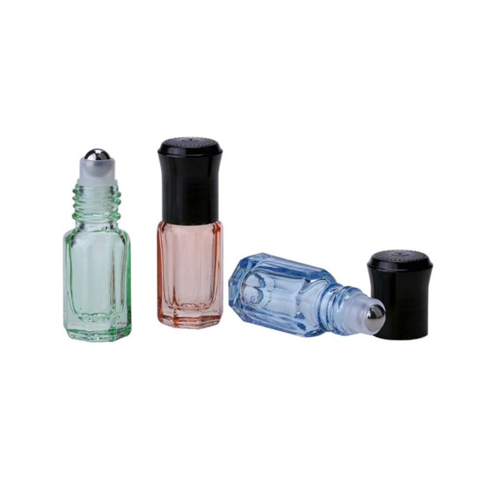 3ML Skaidrs, Stikla Ēteriskās Eļļas Rullīšu Pudeles ar Stikla Rullīšu Bumbiņas Aromterapijas Smaržas, Lūpu Balms Roll Pudeles