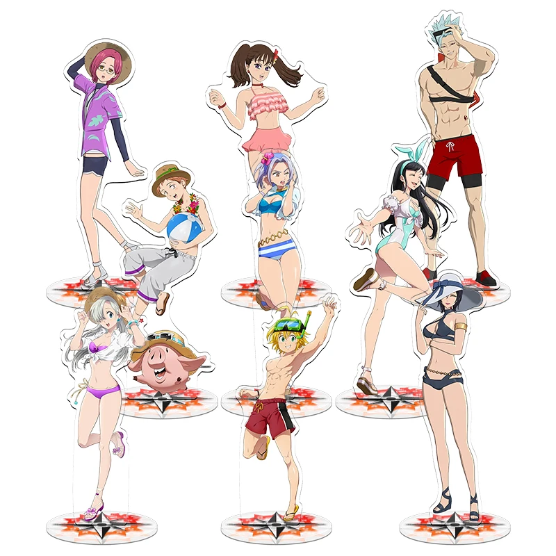 1 Gab. Anime Septiņi Nāves Grēki Rotaļlietas Pastāvīgā Modelis Plāksnes Turētājs Darbvirsmas Apdare, Rotājumi Rīcības Attēls Rotaļlietas, Dāvanu 2021 Jaunas