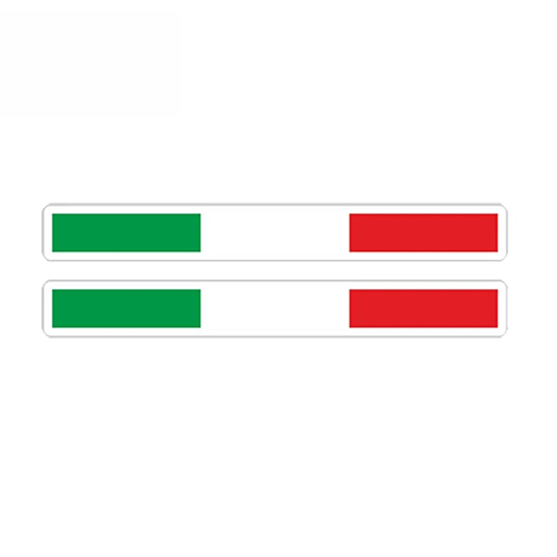 2 X Radošo Itālija Svītras Karoga Tricolore Auto Uzlīme Ūdensizturīgs Aksesuāri, Buferi Ķiveres Velosipēdu, Kravas automašīnas Durvis,13cm*2cm