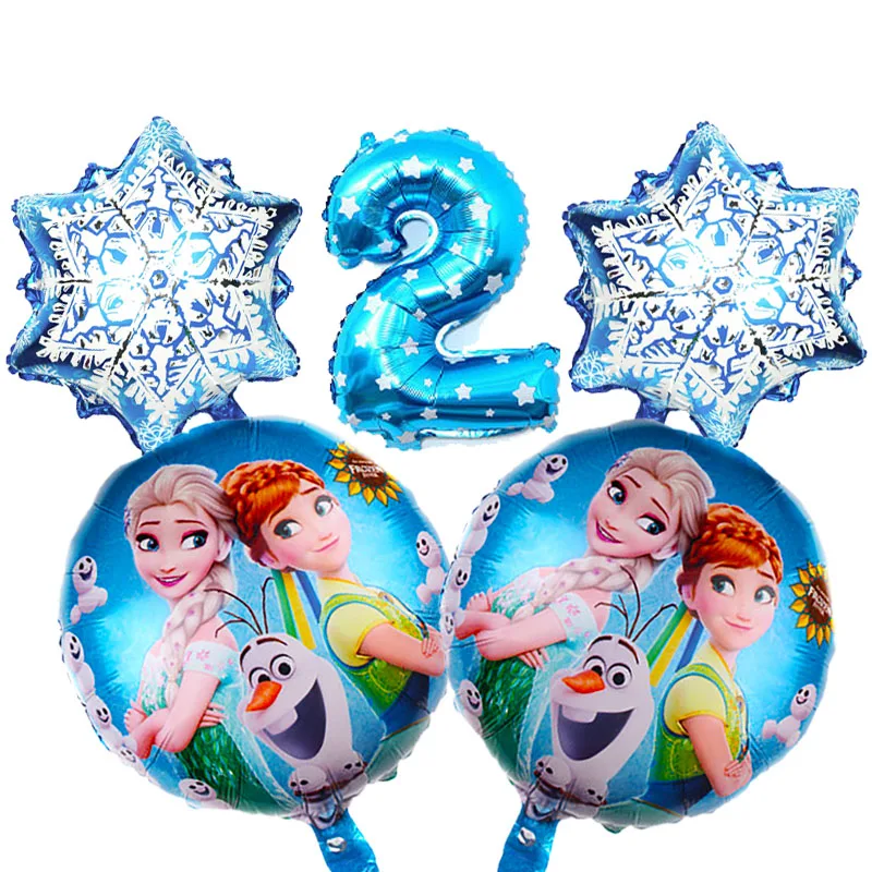 5GAB/Komplekts Disney Saldēti 2 Princese Elza Tēma Balonu Alumīnija Folijas gaisa Balons, Dzimšanas dienu, Kāzu Dekori Piederumi Bērnu Duša