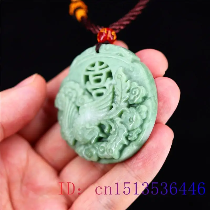 Jade Phoenix Kulons, Kaklarota, Dāvanas Ķīnas Cirsts Šarmu Rotaslietas Modes Sievietes Dabas Amuleta Piederumi