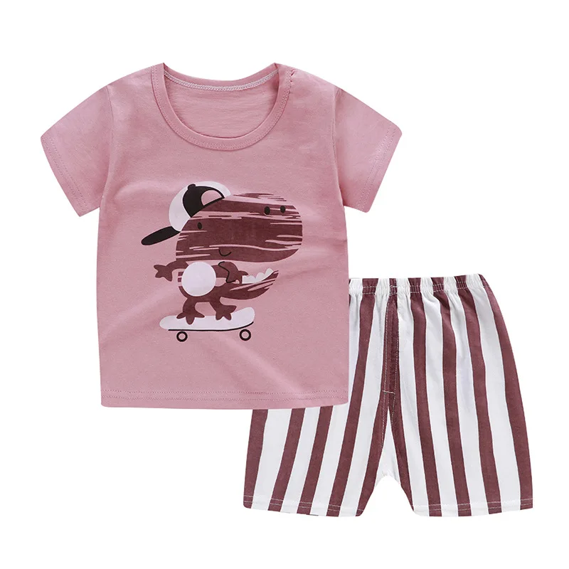 H946 Zēns Vasaras Apģērbu Toddler Meiteņu Topi, T-kreklu Īsās Bikses Ikdienas Apģērbs Bērniem, Apģērbs Bērniem, Apģērbs Kokvilnas Apģērbs