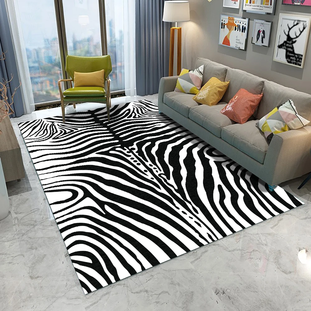 Modes Zebra Modelis Paklāju Dzīvojamā Istaba Guļamistaba Mīksti Paklāji Paklāju Anti-slip Grīdas Paklāji Ūdens Absorbcijas Paklāji Mājas Dekoru Alfombra