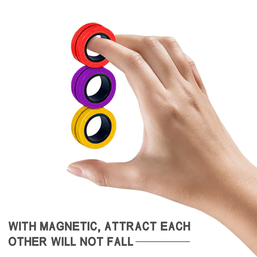 Ir 2021. Jaunu Anti-Stresa Magnētiskie Gredzeni Unzip Rotaļlietu, Burvju Bērni Magnētisko Gredzenu Pirksta Ripu Gredzenu Pieaugušo Dekompresijas Rotaļlietas