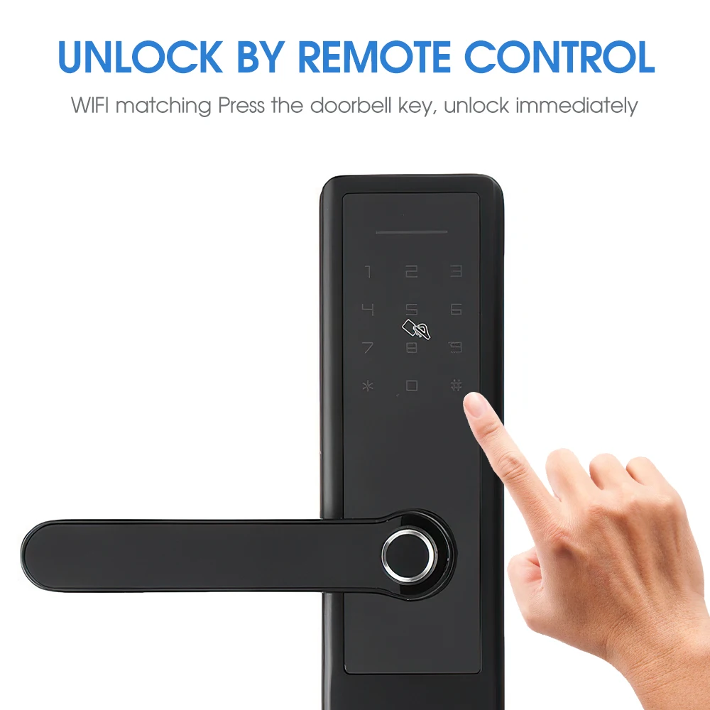 GUMIJA Elektronisko Biometrisko pirkstu Nospiedumu Lock Digitālā Touch / Paroli / Galvenais / Pad Karte / pirkstu Nospiedumu 5 Veidus, kā Atbloķēt Smart Durvju Slēdzene