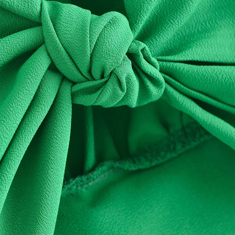 Za 2021 Sieviešu Modes Zaļo Loku Kultūru Krekls Vasaras Blūze ar garām Piedurknēm, Elegants Sieviešu Topi DWDD87365