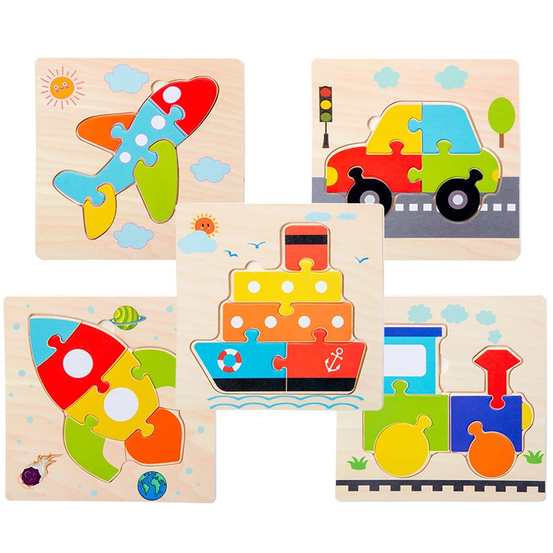 Bērnu Rotaļlietas, Koka 3d Puzzle Tangram Formas Mācību Karikatūra Dzīvnieku Intelekts Jigsaw Puzzle Rotaļlietas Bērniem Izglītības