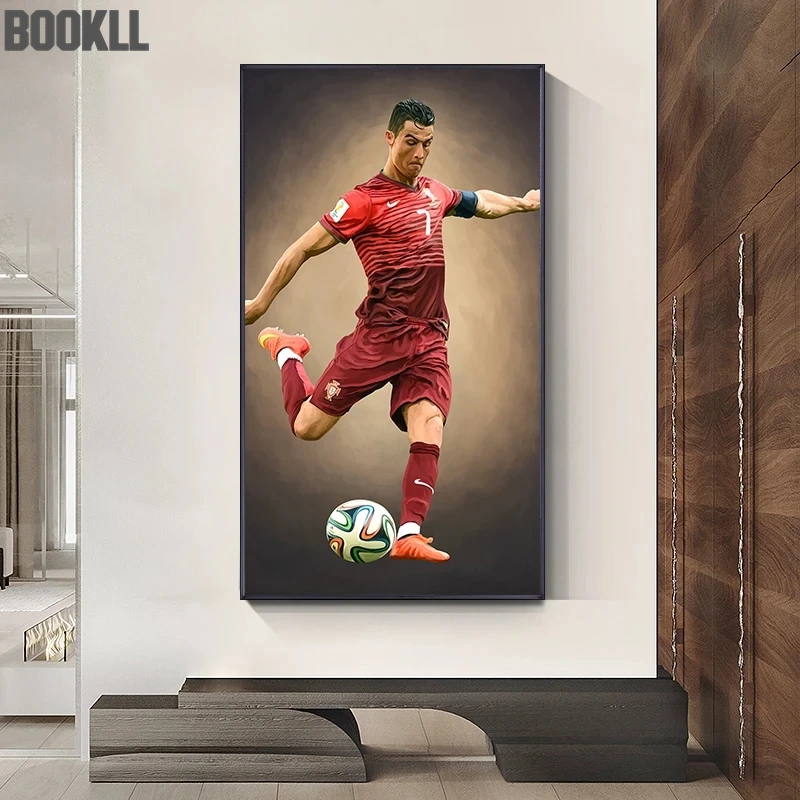 Lielā futbola zvaigzne Soccer Player Audekla Gleznu Plakātu Izdrukas Cuadros Sienas Mākslu, viesistaba, Mājas Dekoru (Bez Rāmja)