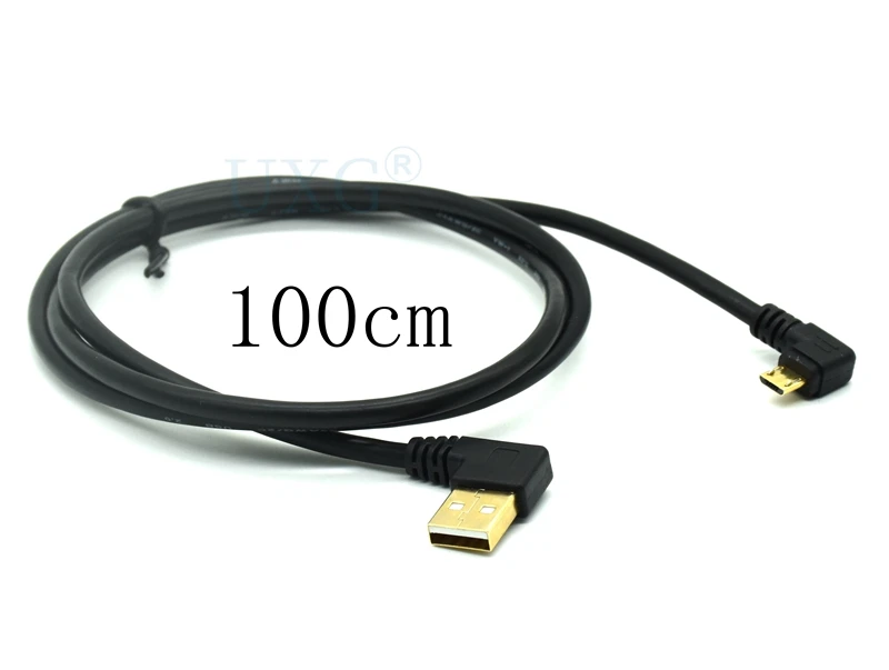 Zelta 15CM 50cm 100cm īss 90 Grādu USB 2.0 ar Mikro USB Male Cable Gold Plated Pareizā Leņķī, Datu Sinhronizāciju un Maksas Extender Svina