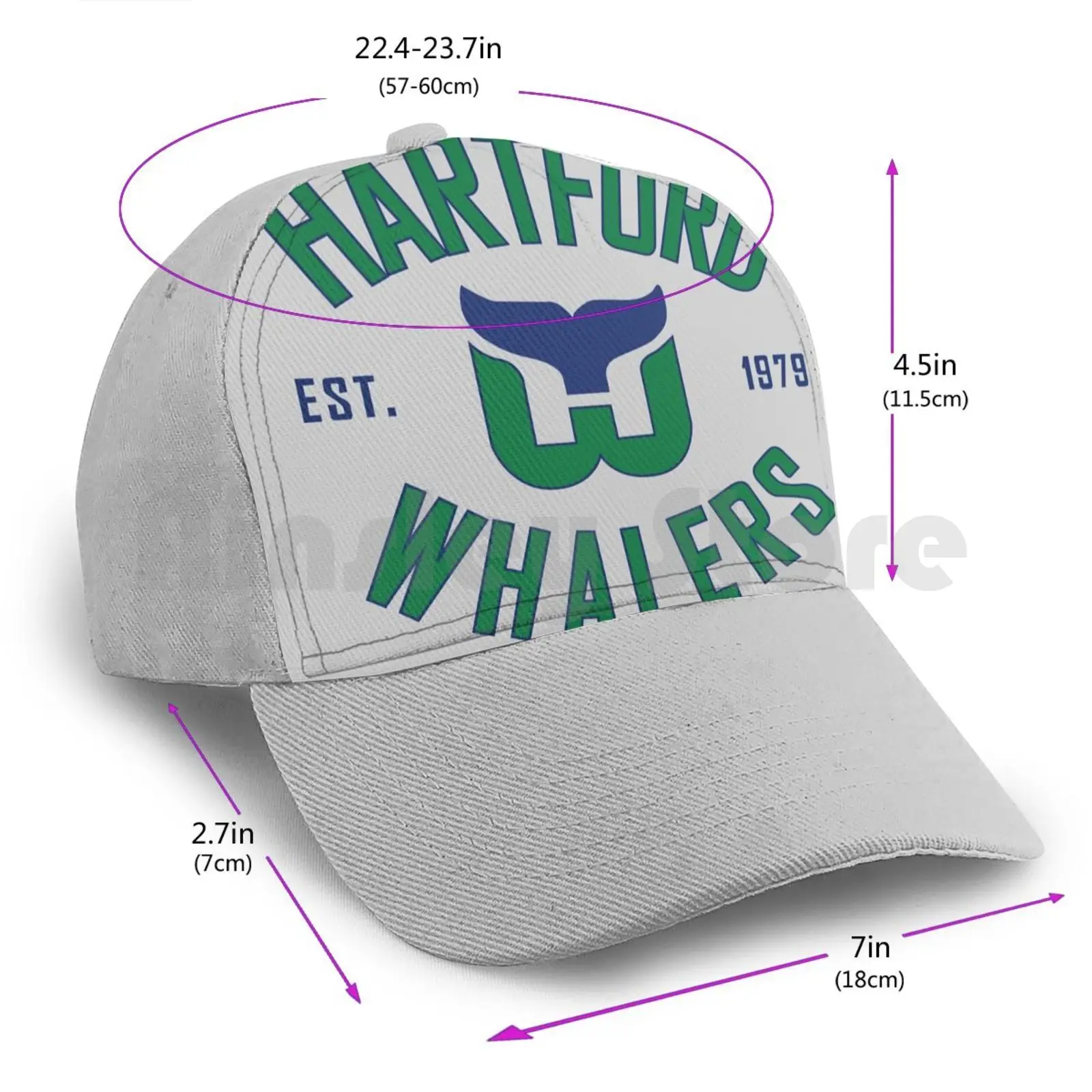 Whalers Ct Beisbola Cepure Regulējams Snapback Cepures Hip Hop Hokeja Ripa Stick Whalers Nacionālās Hokeja Līgas Ledus Hokeja Komanda