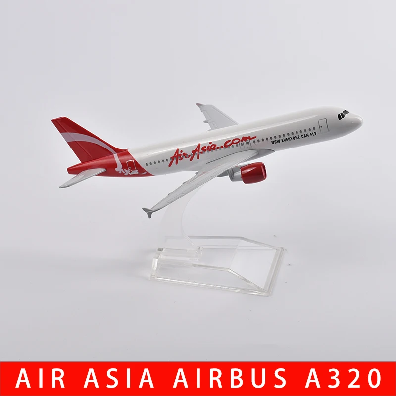 JASON TUTU 16cm Air Asia Airbus A320 Lidmašīna, Modeļa Lidmašīnu Modeļa Gaisa kuģa Modeli Lējumiem Metāla 1/400 Mēroga Lidmašīnas Piliens kuģniecība