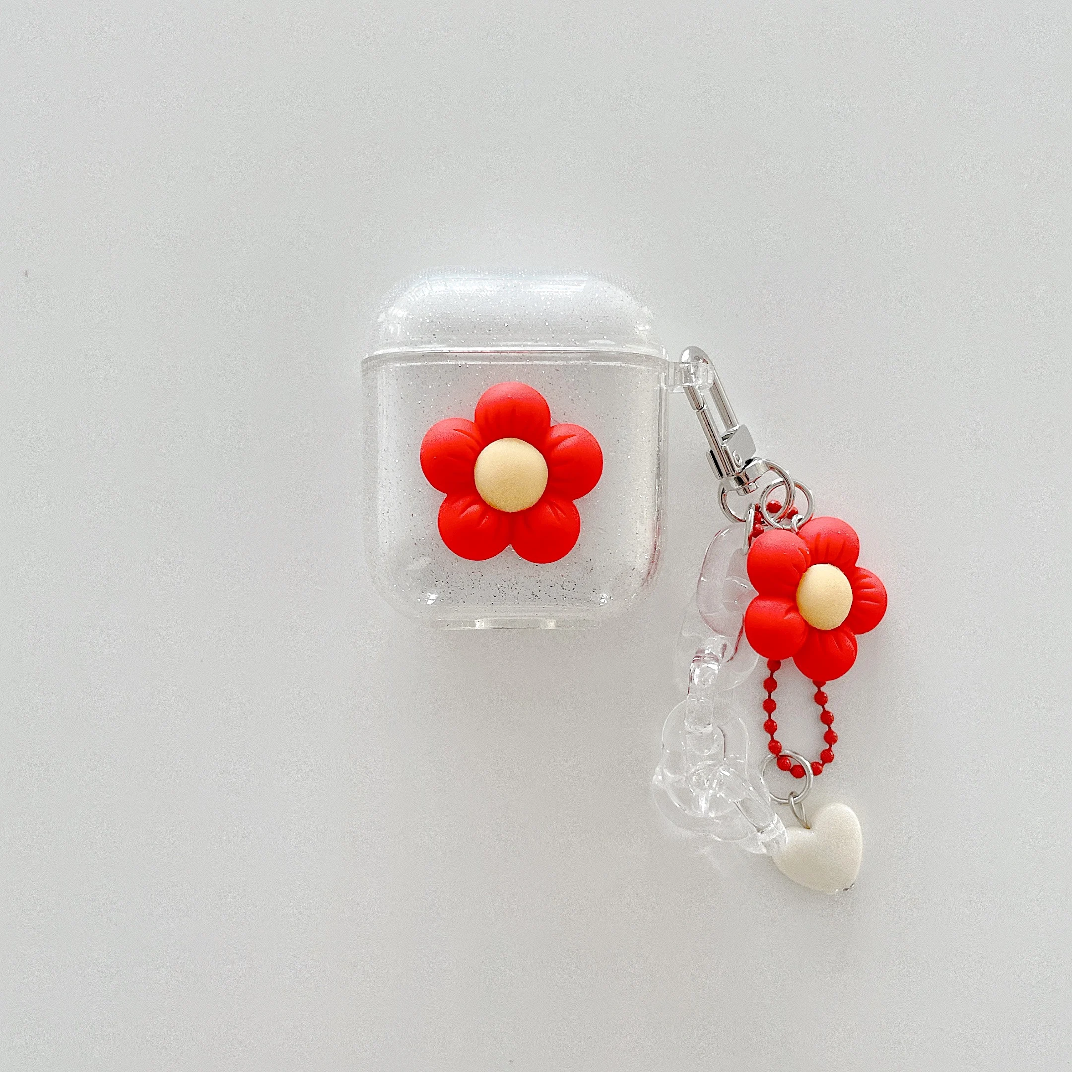 Sfor Apple AirPods 1 2 3 Austiņu Gadījumā Luksusa Korejas Cute ziedu ar Ķēdes Vāks AirPods PRO Gadījumā hearphone lodziņā Gadījumā